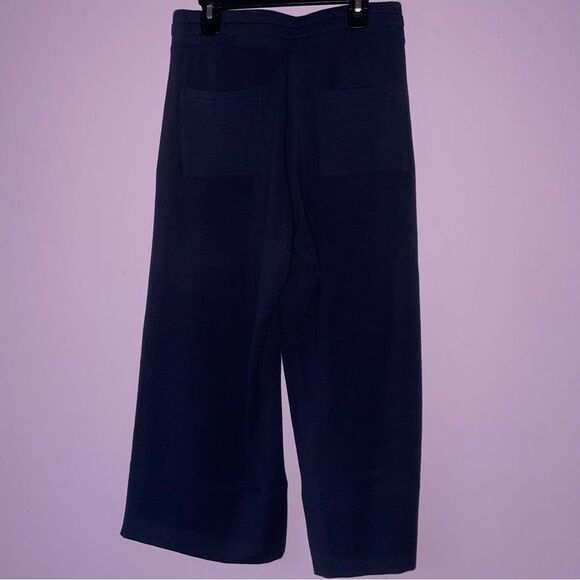 Quince Size XS Modal Sweatpants Wide Leg Crop Navy Pull On - Picture 4 of 8